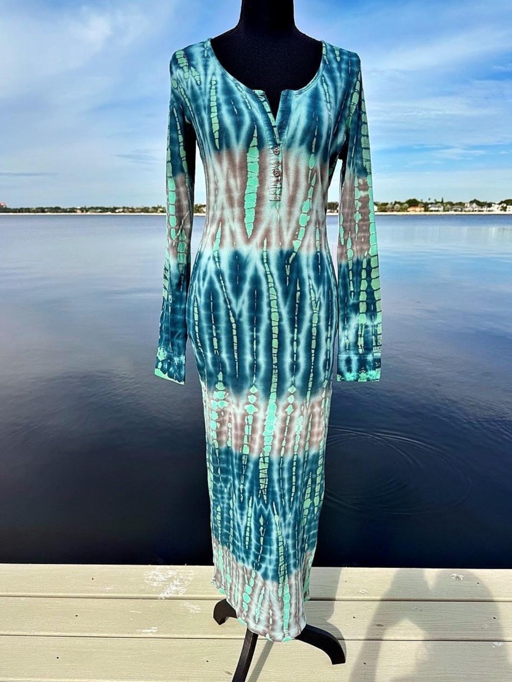NWT, YFB, S, Young Fabulous & Broke Leo Teal Aurora midi dress. MSRP $135.00